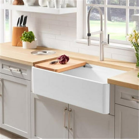 BLANCO PROFINA White Fireclay 36in Rectangle Apron Front Single Sink