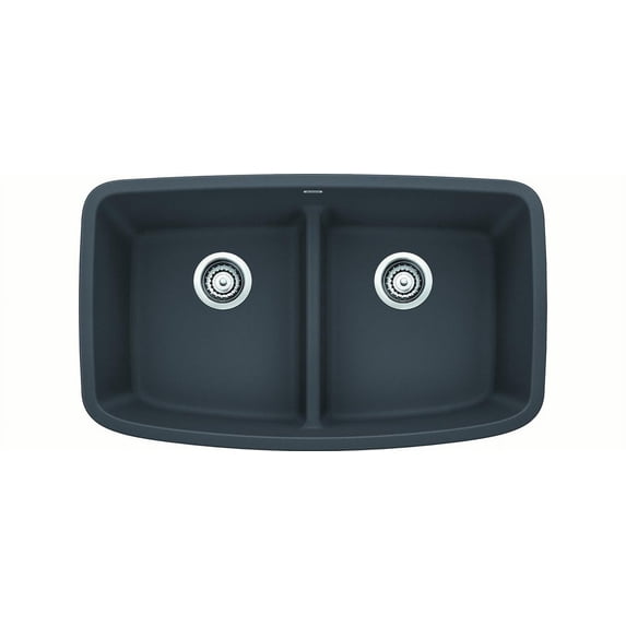 BLANCO VALEA Equal Double Low-Divide Undermount - Cinder