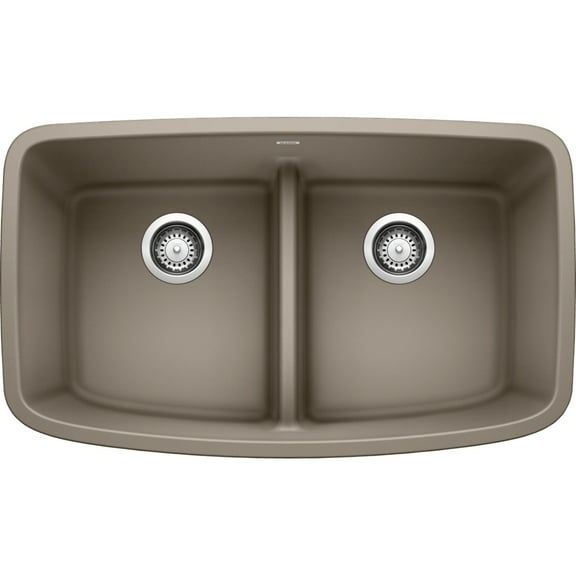 BLANCO VALEA Equal Double Low-Divide Undermount - Truffle