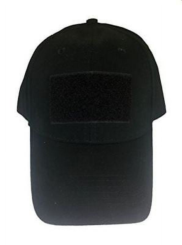 BLANK HOOK AND LOOP BACKING PATCH HAT BLACK CUSTOMIZE PERSONALIZE DIY