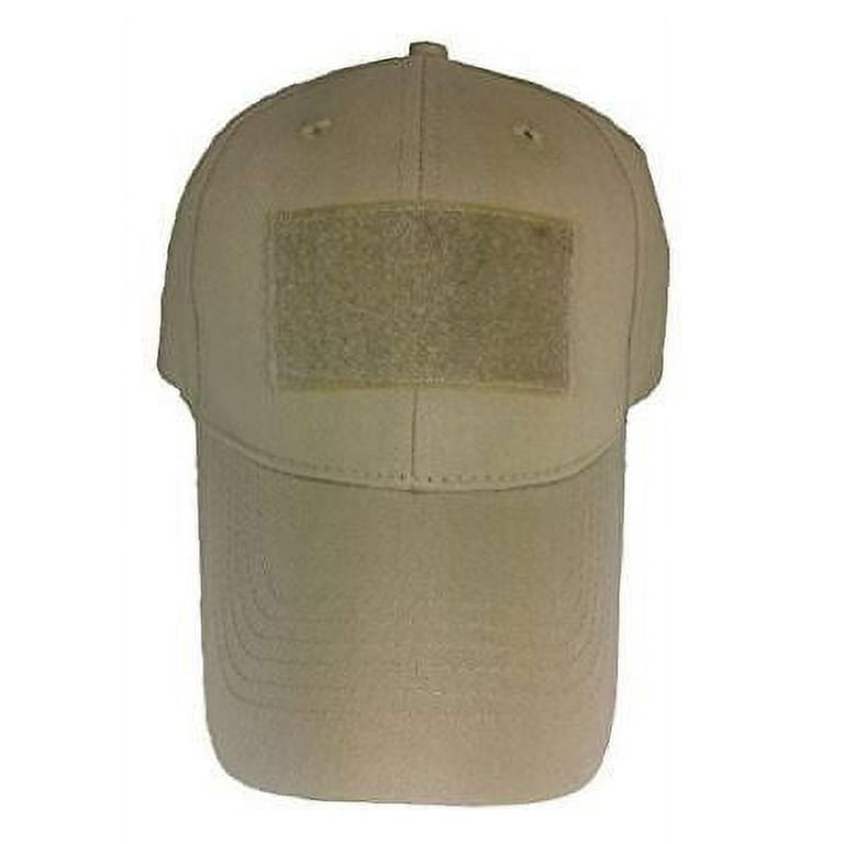 BLANK HOOK AND LOOP BACKING PATCH HAT DESERT TAN CUSTOMIZE PERSONALIZE DIY  