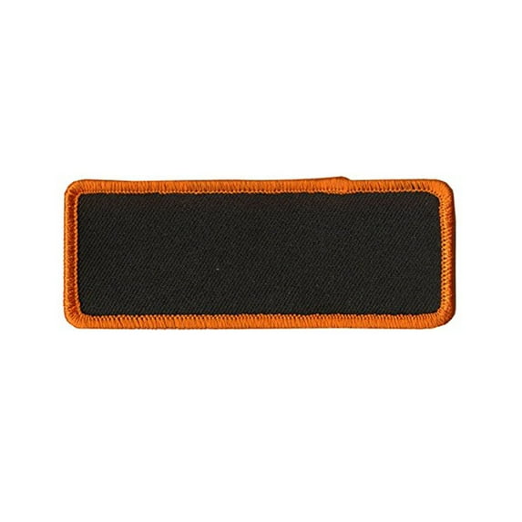 BLANK ORANGE TRIM, Saw-On Rayon PATCH - 4" x 1.5", Exceptional Quality