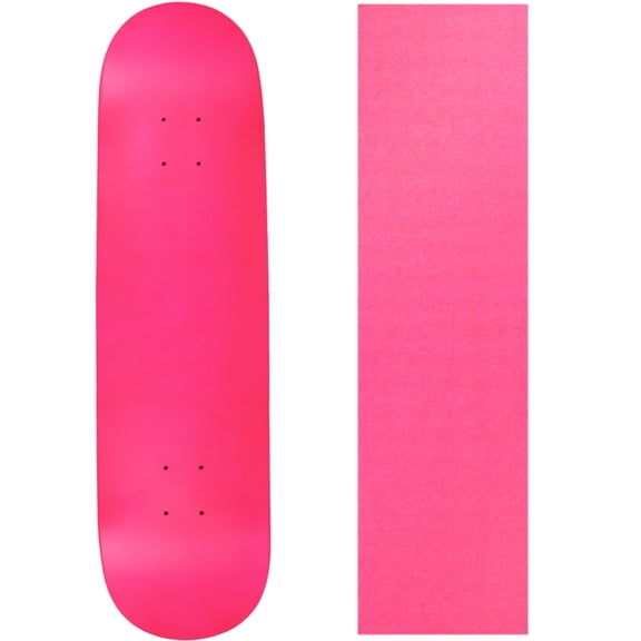 BLANK SKATEBOARD DECK - NEON PINK - 7.5" Pink Grip
