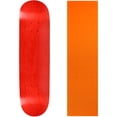 thumbnail image 1 of BLANK SKATEBOARD DECK - STAINED RED - 8.5" Orange Grip, 1 of 1