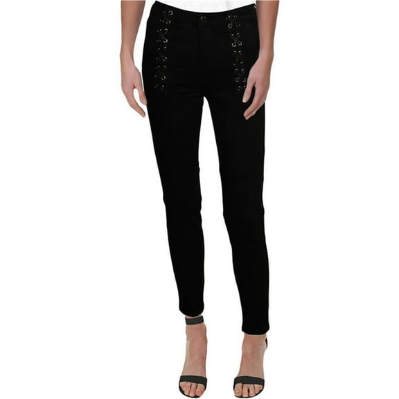 [BLANKNYC] Womens Crybaby High Waist Lace-Up Skinny Jeans