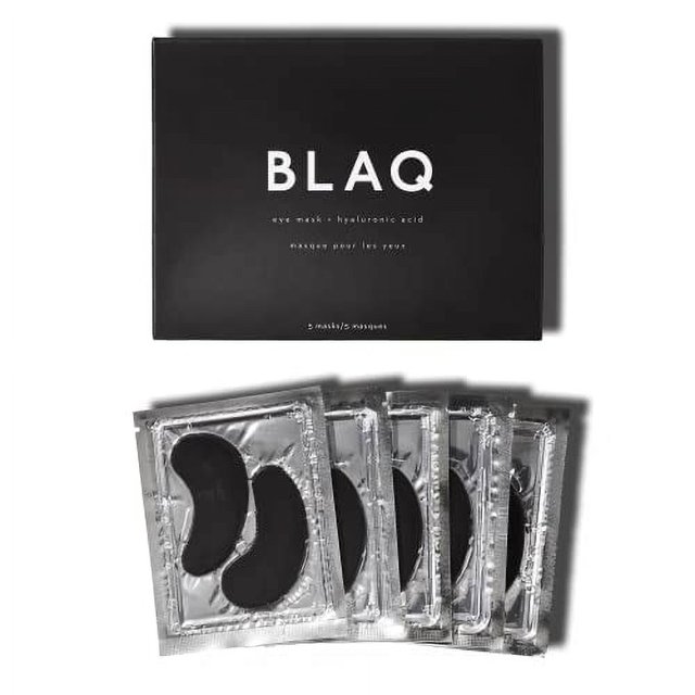 BLAQ Eye Mask with Hyaluronic Acid Activated Charcoal Under Eye Mask