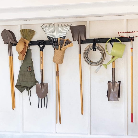Garage Wall Organizer, Yard Tool Rack, Shovel, Rake Storage, Shed Organization