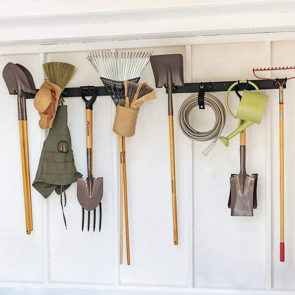 Garage Wall Organizer, Yard Tool Rack, Shovel, Rake Storage, Shed Organization
