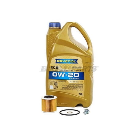 BLAU J1A2003-C Motor Oil Change Kit for Toyota Matrix 1.8L 4-Cylinder, RAVENOL 0W20 Motor Oil