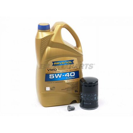 BLAU J1A5055-B Motor Oil Change Kit - Compatible with 1999-05 VW Beetle w/ 4 Cylinder 1.8T Engine - 5w40