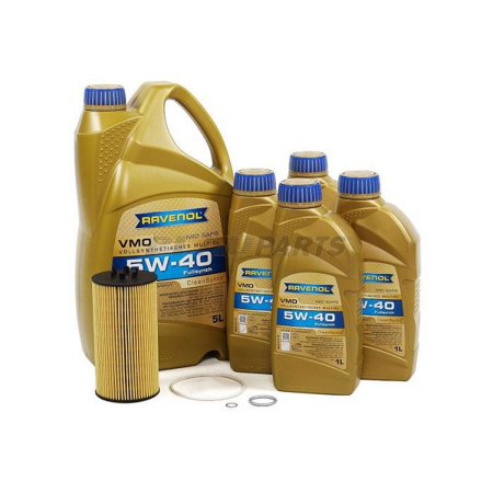 BLAU J1A5070-C Motor Oil Change Kit - Compatible with 2004-08 Audi S4 w/ 8 Cylinder 4.2L Engine - 5w40 (2004-09 Cabriolet)