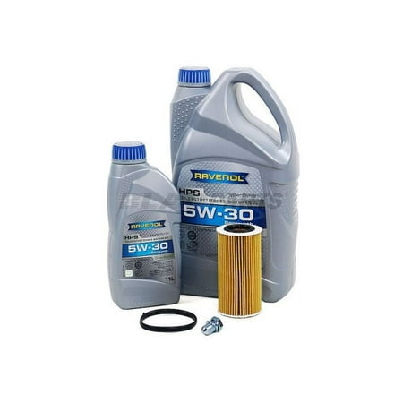 BLAU J1A5089-C Motor Oil Change Kit - Compatible with 2010-14 VW Golf VI w/ 5 Cylinder 2.5L Engine - 5w30