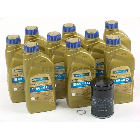 BLAU J1A5105 Motor Oil Change Kit - Compatible with 2003-04 Audi RS6 w/ 8 Cylinder 4.2L Engine - 5w40