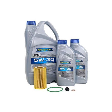 BLAU J1A5136-A Motor Oil Change Kit - Compatible with 2016-17 Audi A6 w/ 6 Cylinder 3.0T Engine - 5w30