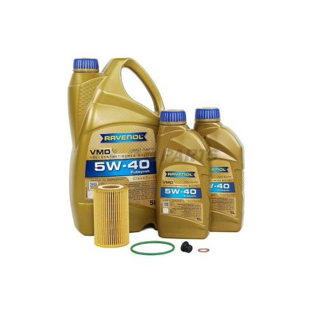BLAU J1A5137-A Motor Oil Change Kit - Compatible with 2016-17 Audi A6 w/ 6 Cylinder 3.0T Engine - 5w40