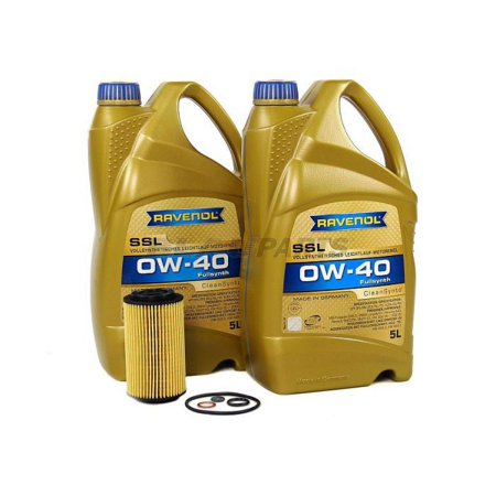 BLAU J1A7015-D Motor Oil Change Kit - Compatible with 2002-06 Freightliner Sprinter 3500 w/ 5 Cylinder 2.7L Turbocharged Diesel Engine - 0W40
