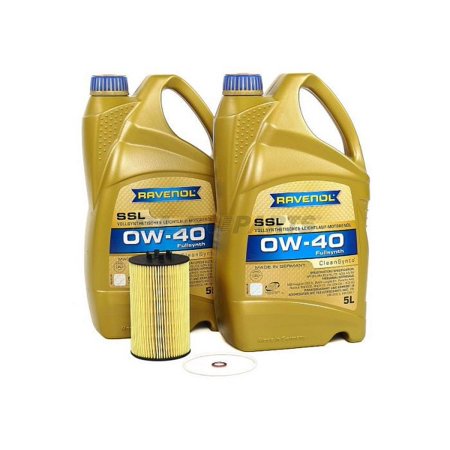 BLAU J1A7030-B Motor Oil Change Kit - Compatible with 2007-10 Mercedes Benz E63 AMG w/ 8 Cylinder 6.3L Gasoline Engine - 0W40