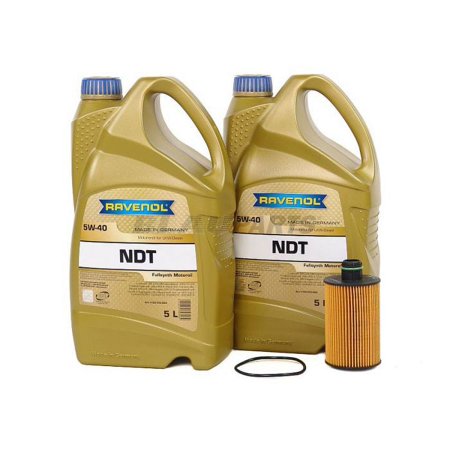 BLAU J1A8012 Motor Oil Change Kit - Compatible with 2014-18 Ram 1500 w/ 6 Cylinder 3.0L Turbocharged EcoDiesel Engine - 5W40