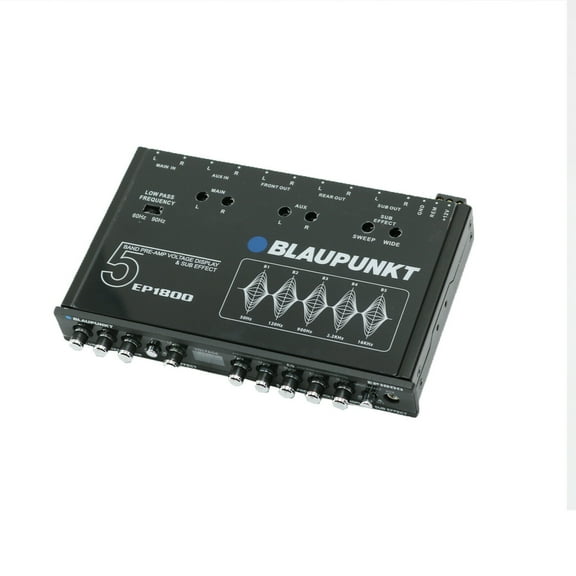BLAUPUNKT EP1800 Car Audio 5 Band Equalizer With Voltage Display Sub Effect