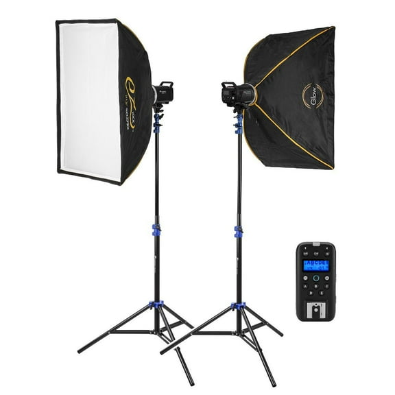 Flashpoint BLAZ 300-V 300Ws R2 Studio Monolight Flash With 10W LED Modeling Lamp and Bowens Mount (2 Light Kit)
