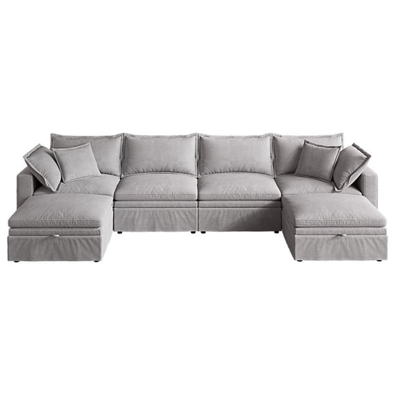 COPIAE 148" Cloud Couch, Oversized Modular Comfy Sofa for Living Room ...