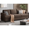 thumbnail image 1 of BLAZANT 3 Seater Sofa Oversize, 89" Extra Large Size Sofa Couch with Extra Deep Seats, Modern Loveseat Sofa, Comfortable Fabric, Easy to Install, for Living Room Apartment Lounge, Brown, 1 of 8