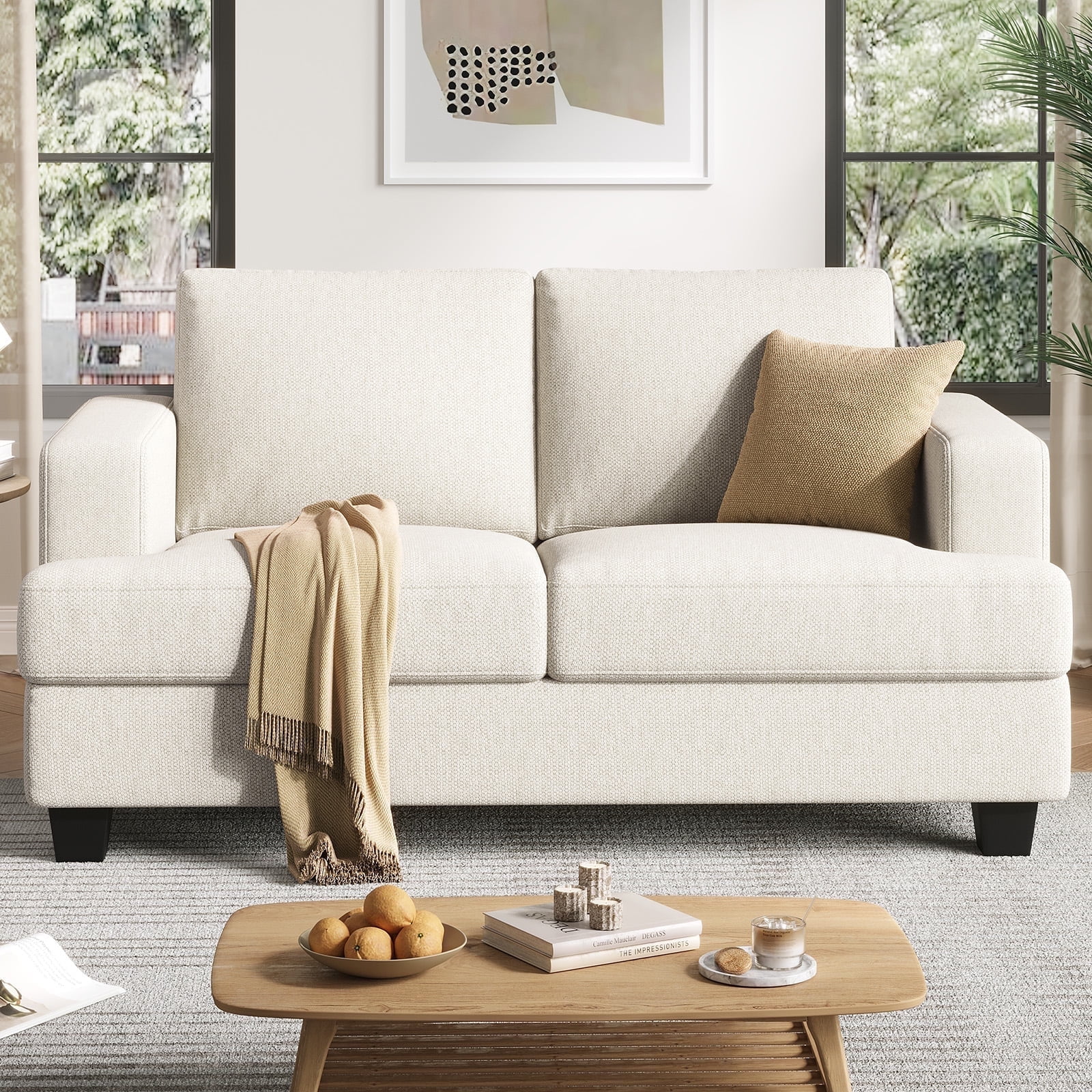 BLAZANT 63” Small Couches for Living Room, High Resilience Loveseat ...