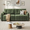 thumbnail image 1 of COPIAE 84.5 Inch Loveseat Sofa, Modern Couch and Sofa, Feather-tip armrest design, Sturdy and Easy Installation, Small Sofa for Living Room Bedroom Office and Apartment, Chenille Fabric,Green, 1 of 13