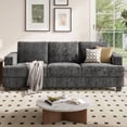 thumbnail image 1 of BLAZANT 89" Extra Deep Seats Oversize, Chenille Fabric 3 Seater Sofa for Living Room, Modern Couch and Sofa, Comfy Armrests and Seats and Backrests, Easy Installation,Gray, 1 of 14