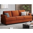 thumbnail image 1 of BLAZANT 89" Sofa Couch, 3 Seater Sofa with Suppleness Armrests, Corduroy Fabric Deep Seat Sofa with Upholstered Cushion& Backrests, Modern Comfy Couch for Living Room Apartment Office, 1 of 11