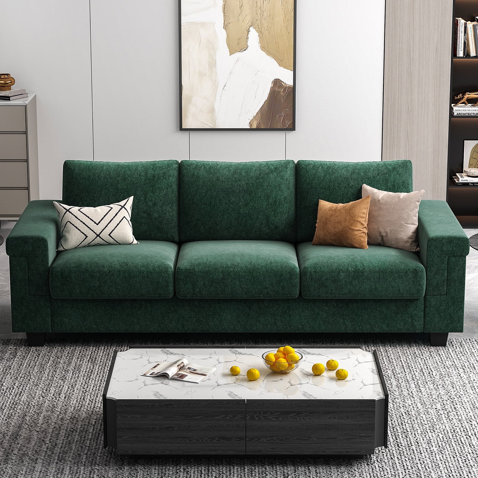 BLAZANT 90 Inch Sofa Couch, 3 Seater Couches with Deep Seats