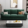 thumbnail image 1 of BLAZANT 90 Inch Sofa Couch, 3 Seater Couches with Deep Seats, Modern 3-Seat Sofa for Living Room Apartment Lounge, Detachable Sofa Cover, Green, 1 of 8