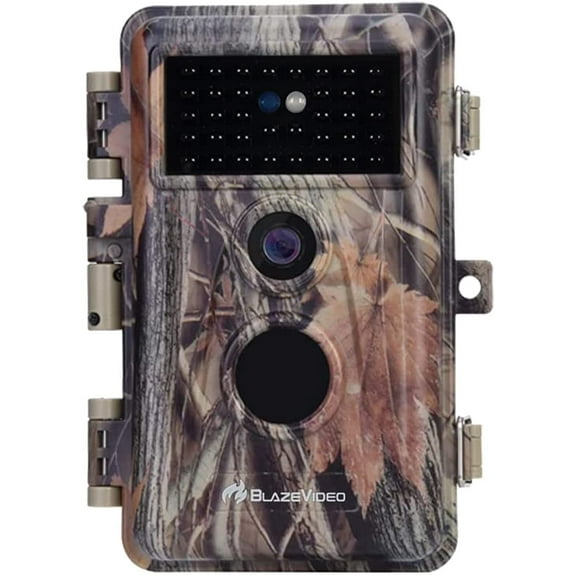 BLAZEVIDEO Game Trail Deer Camera 24MP 1296P H.264 Video Hunters Wildlife Hunting Cam with No Glow Night Vision Motion Sensor Activated IP66 Waterproof & Password Protected Photo & Video Model