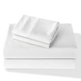 thumbnail image 1 of BLC 100% Cotton White Full Size Sheet Set 4 Piece 400 Thread Count Sateen Weave Bed Sheets Soft and Smooth Luxury Finishing Hotel Quality, 1 of 8