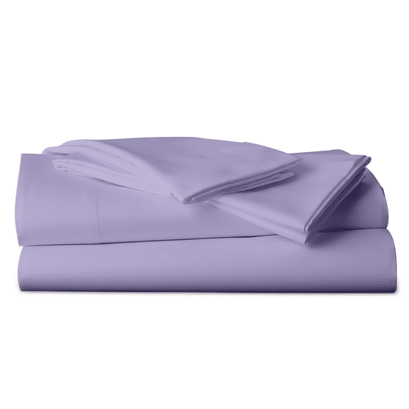 Boston Linen Co. 100% Cotton Percale Sheet Set Lavender Queen, Hotel Quality 4 Piece Bedding Set, 300 Thread Count Soft & Crisp Cotton, Sustainable Finishing, Fits Upto 16” Deep Pocket Mattress