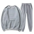 thumbnail image 1 of BLCHUNen 2 Piece Sweatsuits Sets for Men Long Sleeve Pullover Crew Neck Sweatshirts Loose Drawstring Workout Jogger Sports Tracksuits, 1 of 7