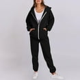 thumbnail image 1 of BLCHUNen 2 Piece Tracksuits Sets for Women Long Sleeve Hooded Full Zip up Sweatsuits Sets with Multi Pockets Casual Fall Outfits, 1 of 9