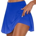thumbnail image 1 of BLCHUNen 2 in 1 Skorts for Women Stretchy High Waisted Golf Skirts Summer Casual Tennis Workout Ruched Shorts, 1 of 5
