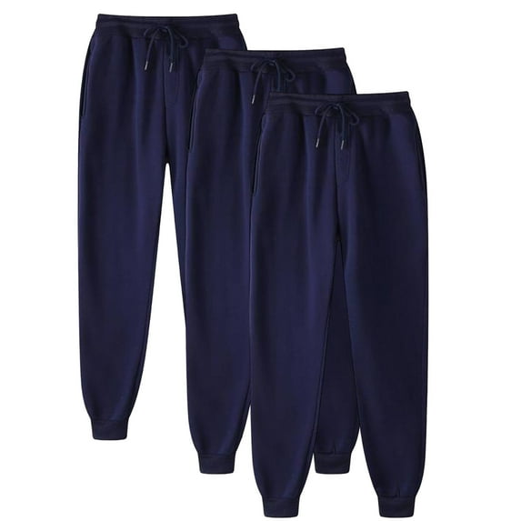 BLCHUNen 3PC Joggers Pants for Men Drawstring Elastic Waist Daily Workout Active Sports Running Causal Pants with Pockets