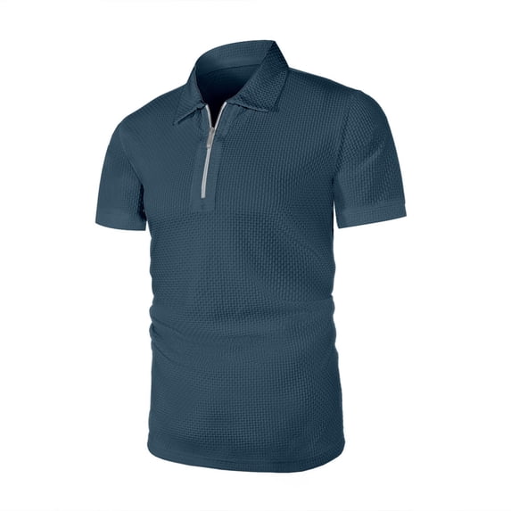 BLCHUNen Athletic Shirts Pullover 1/4 Zip Short Sleeve Lightweight Stretch Breathable Workout Casual Sports Gym Active Tops