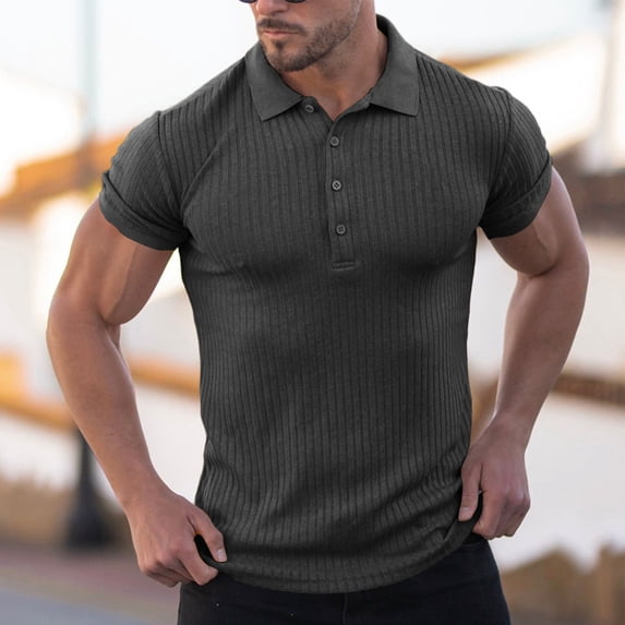 BLCHUNen Athletic Shirts for Men Pullover Slim Fitted Stretch Lightweight Breathable Casual Workout Gym Active Sports Exercise Tops