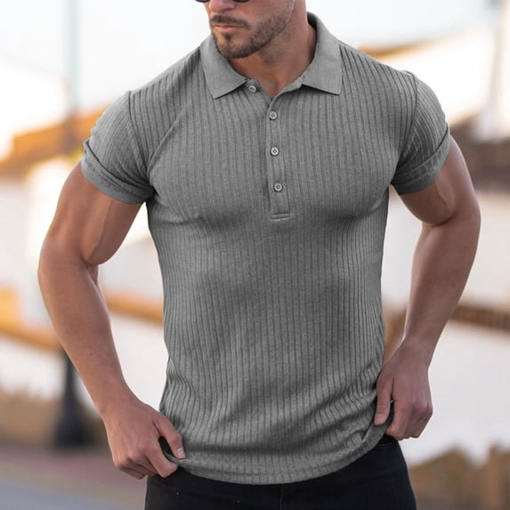 BLCHUNen Athletic Shirts for Men Pullover Slim Fitted Stretch Lightweight Breathable Casual Workout Gym Active Sports Exercise Tops