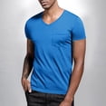 thumbnail image 1 of BLCHUNen Athletic Shirts for Men Short Sleeve V Neck Pullover Lightweight Stretch Comfy Running Workout Shirts with Pocket, 1 of 8