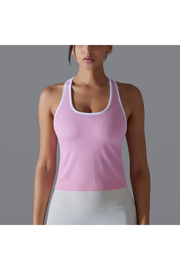Athletic Tank Tops for Women Square Neck Slim Fitted Lightweight Breathable Summer Running Workout Tops
