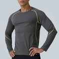 thumbnail image 1 of BLCHUNen Athletic Tops for Men Long Sleeve Crew Neck Pullover Slim Fitted Breathable Running Sports Gym Workout Tops, 1 of 8