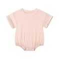 thumbnail image 1 of BLCHUNen Baby Bodysuits Crew Neck Pullover Cotton Lightweight Jumpsuits Lounge Going out Casual Trendy Rompers for 3-24 Months, 1 of 8