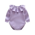 thumbnail image 1 of BLCHUNen Baby Bodysuits for 0-18 Months Long Sleeve Ruffle Lightweight Stretch Lounge Sleep Nightwear Casual Trendy Rompers, 1 of 3