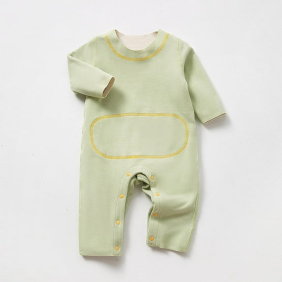 BLCHUNen Baby Girls Boys Rompers Long Sleeve Pullover Crew Neck Stretch Lounge Home Nightwear Casual Fall Jumpsuits for Infants