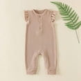 thumbnail image 1 of BLCHUNen Baby Girls Boys Rompers for 0-12 Months Sleeveless Crew Neck Pull on Stretch Lightweight Casual Outing Home Lounge Trendy Crawling Suit, 1 of 6