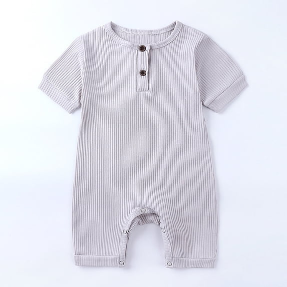 BLCHUNen Baby Girls Boys Rompers for 0-24 Months Trendy Crew Neck Lightweight Lounge Casual Sleep Nightwear Trendy Summer Rompers